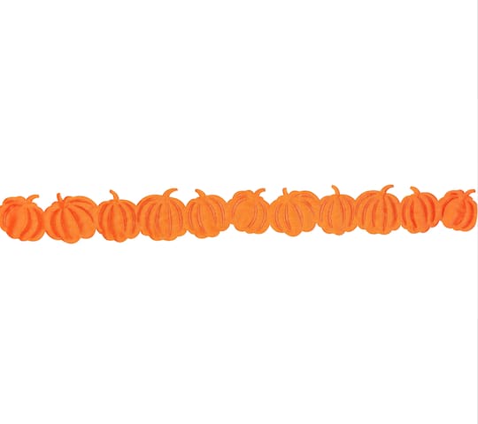 1.5" x 5yd. Orange Pumpkins Die Cut Ribbon by Celebrate It®